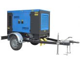 ТСС ЭД-50-Т400-2РКМ11 в шумозащитном кожухе на прицепе с АВР
